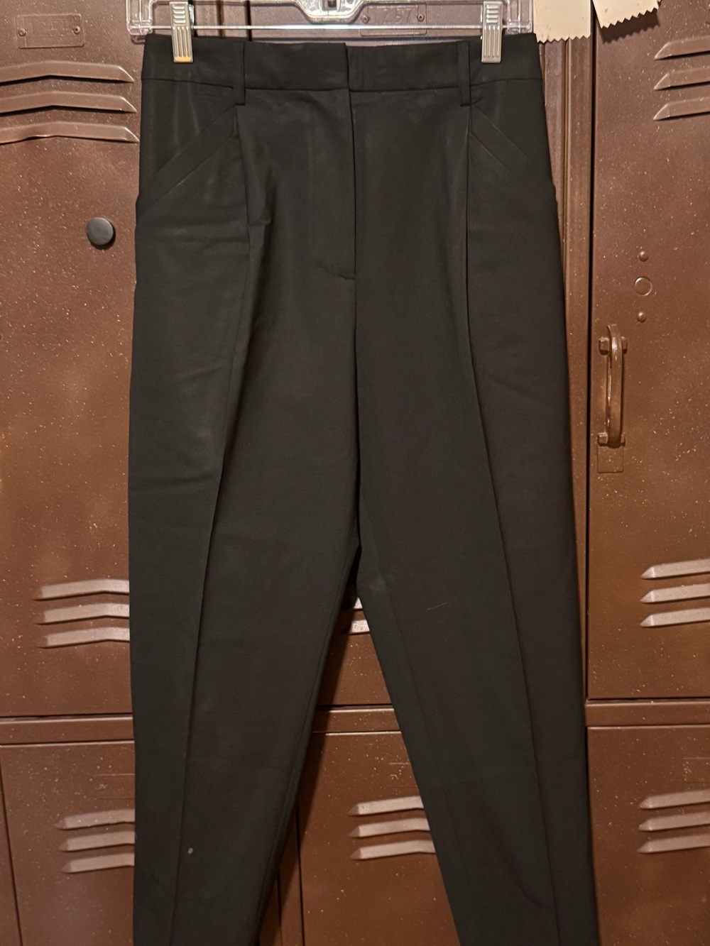 Elizabeth and James Black High-Waist Tapered Ankle Pants